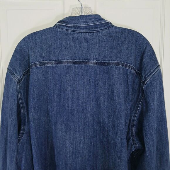 Carhartt Blue Denim Long Sleeve Shirt Mens 2XL Button Down Work Wear Long Sleeve - Picture 13 of 16